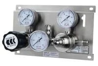 Панель газовая полуавтоматическая AMFLO R1100 ADGP00,  одноступенчатая, Pвх-206 bar, c манометрами, PRV, FNPT 1/4  CV-0.08 / Semi-automatic gas panel AMFLO R1100 ADGP00R  PRV, connections FNPT 1/4 CV-0.08