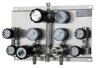 Панель газовая полуавтоматическая AMFLO PSB1100 ADGP00R,  одноступенчатая, Pвх-206 bar, c манометрами, PRV, PUV, FNPT 1/4  CV-0.08 / Semi-automatic GP AMFLO PSB1100 ADGP00R , ball valves. cons. FNPT 1/4 CV-0.08